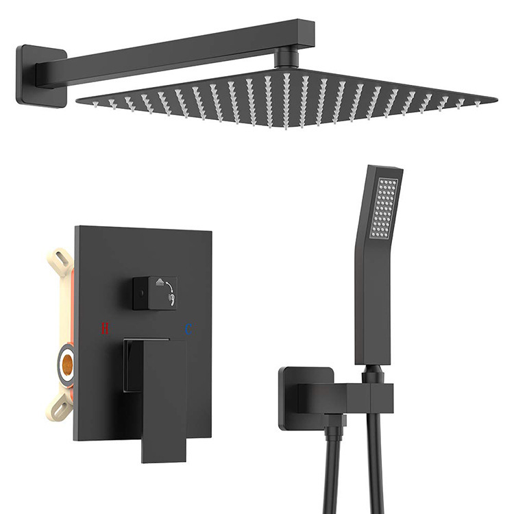 Wall Mounted Shower System Black Shower