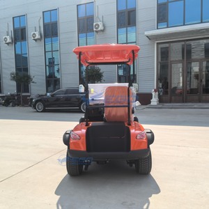 Voiturette de golf orange vif pour un seul conducteur, design léger et compact, utilisation facile, véhicule de loisirs écologique pour petits sites touristiques - Product Image 4