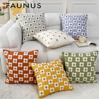 Bantal Kustom Bordir INS Matcha Clover dengan Gambar, Persegi, Dapat Dilepas & Dicuci, Kanvas Isi Kapas PP