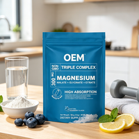 Poudre d'électrolyte de glycinate de magnésium super naturel très vendue pour femmes, 15g en sachets pour boissons