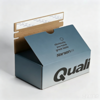 Boîte d'expédition en carton ondulé personnalisée avec bande détachable, impression personnalisée, auto-adhésive, pour envoi postal, emballage cadeau avec logo