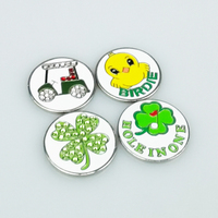 Ensemble d'accessoires de golf en acier inoxydable personnalisé avec logo, marqueur de balle en PU, marqueurs magnétiques, style fer à repasser, anti-UV, utilisation en extérieur
