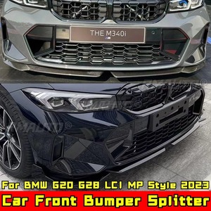 ดิฟฟิวเซอร์กันชนหน้า G20 G28 LCI สีดำเงา สไตล์ MP ชุดแต่งกันชนหน้าสำหรับ BMW G20 G28 LCI 2023 อุปกรณ์ตกแต่งรถยนต์ - Product Image 1