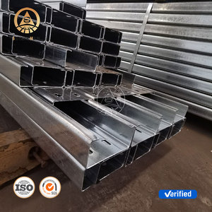 Personalizado sumergido en caliente Gi U canal Purlin astilla 100x50x20x2,5mm Z60 <span class=keywords><strong>C</strong></span> acero estructural galvanizado <span class=keywords><strong>C</strong></span> Purlin para edificios - Product Image 3