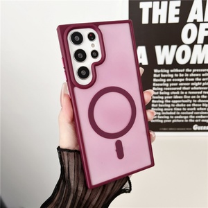 เคสโทรศัพท์แม่เหล็กแบบโปร่งแสงสุดหรูสำหรับ Samsung Galaxy S25 S24 Ultra S23 S22 S21  แบบด้าน/เงา/ฝ้า ป้องกันการกระแทก - Product Image 3