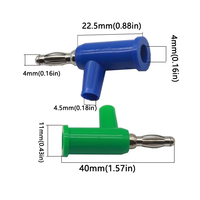 Connecteur banane 4 mm empilable à visser pour haut-parleur audio et test de multimètre