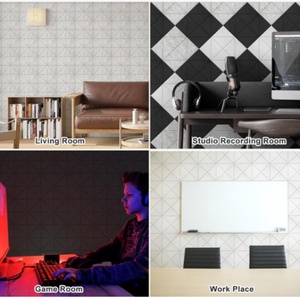 Panneaux muraux insonorisés auto-adhésifs à haute densité pour <span class=keywords><strong>studio</strong></span> d'enregistrement à domicile <span class=keywords><strong>moderne</strong></span> Réduction du bruit de bureau Décorations élégantes - Product Image 6
