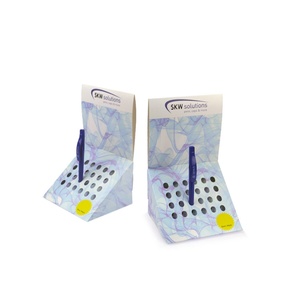 ขาตั้งโชว์สินค้าแบบพับได้ 3 ชั้น ทำจากกระดาษแข็ง สำหรับขนตาปลอมและเครื่องสำอางอายแชโดว์ รุ่นใหม่ ปรับแต่งได้ ใช้สำหรับวางบนเคาน์เตอร์ PDQ เพื่อการโฆษณา - Product Image 1