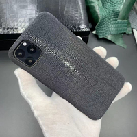 Coques de Téléphone Portable en Galuchat Design sur Mesure, Vente en Gros pour iPhone Séries 11 12 13 14 et Apple 15 Pro