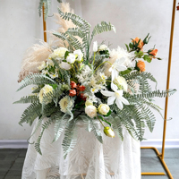 Arche de fleurs artificielles élégante pour mariage, toile de fond florale en soie pour réception, banquet, célébration, fête