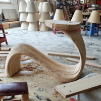 Table console en bois massif de peuplier naturel, forme unique et élégante, pour hôtel et salon – Collection 2026 du fabricant Creative Hallway Furniture