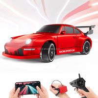 Coche RC de Derrape 4WD a Escala 1/24, 2.4GHz, 20KM/H, Alta Velocidad, Control Remoto de 6 Canales, Construcción Metálica, Función Sígueme, Cable USB, Listo para Usar