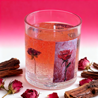Bougies Artisanales en Cire de Soja Mignon Motif Floral Parfum Jasmin Coffret Cadeau Personnalisé Mariage Anniversaire pour Vente en Gros pour Noël