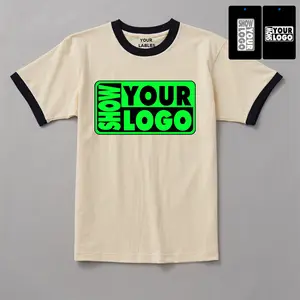 Boys t-shirts 230 gsm 100% Cotton Teen Ringer T Shirts Printing With Your Design And Custom Label Free Cards Printing Free