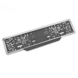 Cadre de plaque d'immatriculation personnalisé européen, vente en gros d'usine, cadre de plaque d'immatriculation en acier inoxydable avec autocollant pour la Russie - Product Image 5