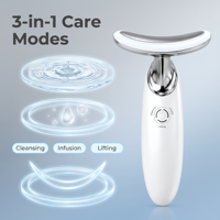 Appareil de beauté portable amélioré pour le cou, outil de massage tout-en-un pour le visage et le cou avec rouleau de jade pour les soins quotidiens de la peau