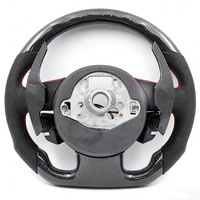 Volant pour Audi A7/A5/A4/C7/A6/S3/B9/A3/B8/A6 8v/S5/Q5/R8/RS3/RS5/S4/TT/C6/Q3/A8 en carbone et cuir