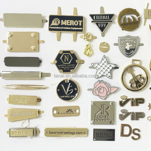 Tanai Placa de <span class=keywords><strong>Metal</strong></span> personalizada Logotipo de <span class=keywords><strong>Metal</strong></span> placa bolsa accesorios etiquetas personalizadas hechas a mano para ropa bolso monedero - Product Image 1