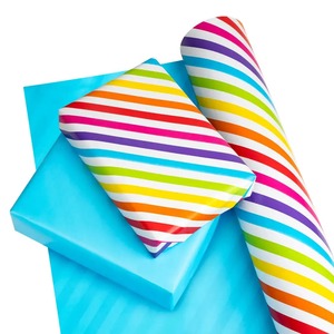 Custom Eco-Friendly Recyclable Striped <b>Pattern</b> <b>Tissue</b> <b>Paper</b> Roll 80GSM Double Side Coated Waterproof Wood Pulp Gift Packaging - Product Image 3