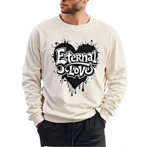 เสื้อสเวตเชิ้ตคอกลมผ้าฝ้ายฟลีซ 100% สำหรับผู้ชาย หนัก 350 GSM สวมใส่สบายในฤดูหนาว บริการ OEM ODM - Product Image 3