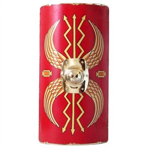 Escudo Romano de Metal Rojo, Placa Decorativa de Armadura, Pulido y Envejecido, Artículo Coleccionable para Cosplay - Product Image 2