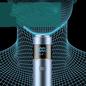เครื่องโกนหนวดไฟฟ้าแบบหมุน LCD กันน้ำ IPX4 ชาร์จ USB ได้ พกพาสะดวกสำหรับเดินทาง ใช้ได้ทั้งใบหน้าและลำตัว ตัวเครื่องโลหะขนาดเล็ก แบตเตอรี่ 1000mAh - Product Image 5