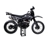 Motor Trail PR300 4 Tak 300cc Hitam+Perak Terlaris BARU, Starter Elektrik C.D.I, Silinder Tunggal Berpendingin Udara dengan Poros Penyeimbang