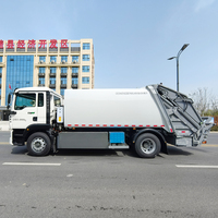 Compacteur de déchets électrique Howo 12CBM |   Batterie LFP 247 kWh |   Autonomie de 300 km |   4x2 |   Chargeur arrière |   Assainissement municipal Déchets urbains