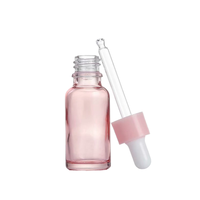 Flacon compte-gouttes cylindrique rose mat de luxe avec bouchon or rose 50 ml vide pour sérum cosmétique, huile essentielle, soins réutilisables