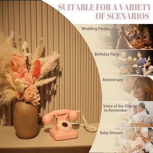 <span class=keywords><strong>Livre</strong></span> d'or audio pour l'enregistrement de messages de mariage par téléphone antique avec mémoire de 32 Go, boîte vocale et confession personnalisables - Product Image 6