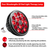 Nuevo Modelo Más Vendido - Lámpara de Terapia de Luz Roja LED de 54 Vatios para Uso Doméstico y Comercial para el Alivio del Dolor, Hecha de Plástico
