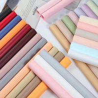 Papier d'emballage pour fleurs de style coréen, imperméable, couleur unie, pour bouquets, papier d'emballage imperméable pour fleurs