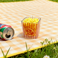 Bougie de pop-corn créative personnalisée faite à la main bougie de cire de soja parfumée cadeau d'anniversaire de Noël bougie en forme de nourriture pour les cadeaux de fête