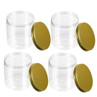 Fabricant d'équipement d'origine RUIPACK Fabricant d'équipement d'origine personnalisable 100ml 150ml 200ml 250ml 300ml Pot en plastique PET noir ambré transparent Pot de crème cosmétique avec couvercle en aluminium fabriqué