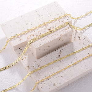 Chaînes en or 18 carats de 3 mm et 5 mm de largeur, modèles Figaro/Curb, <span class=keywords><strong>à</strong></span> billes/Mariner, ou trombones, pour colliers et bijoux DIY pour femmes - Product Image 5