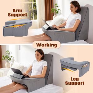 Teens Arm Rest Memory Foam Lap <b>Desk</b> Gaming Reading Pillows With Pockets - Product Image 4
