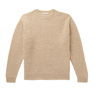 Pull à col rond pour homme en laine/nylon anti-rides à motif 3D, manches longues, coupe classique pour l'hiver - Product Image 1