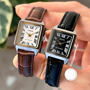 <span class=keywords><strong>2026</strong></span>年工場卸売カシオ風クラシックスクエアクォーツ腕時計女性用簡潔スタイル合金ケース革バンド - Product Image 1