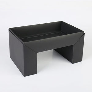 カスタム可能 生分解性 黒クラフト紙 使い捨てボックス 食品用 折りたたみ式 ピクニック キャンプ ランチ弁当箱 春 寿司パッケージ - Product Image 1