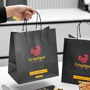 Sac d'emballage personnalisé en papier kraft biodégradable, recyclable, résistant à la graisse, pour la restauration rapide, les hot-dogs, les sandwichs, les hamburgers - Product Image 4