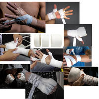Bande de contention rigide en coton de 3,8 cm x 10 m pour bandages de boxe, judo, soutien athlétique du genou, protection de pied Taekwondo