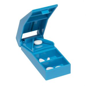 Eco-Friendly Personalized Round Pill Storage Case Organizer Promotional Plastic Cutter Pill Box with Competitive Pricing