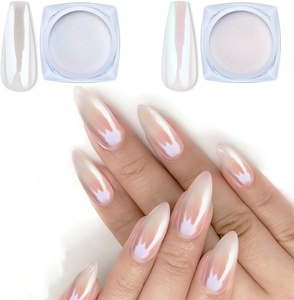 Hot Aurora Poudre Métallique <span class=keywords><strong>Effet</strong></span> Miroir Pigment Sirène Pigment Perle Poudre À Ongles Chrome Poudre À Ongles Perle Blanche et Perle <span class=keywords><strong>Rouge</strong></span> - Product Image 1