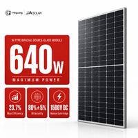 Panneau solaire bifacial double vitrage JA Solar JAM66D45 LB de type N pour système photovoltaïque commercial et résidentiel DeepBlue 4.0 Pro