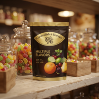 Sacs d'emballage alimentaire pour bonbons, refermables avec fermeture éclair, transparents, épais, en plastique, pour snacks, avec logo personnalisé, vente en gros