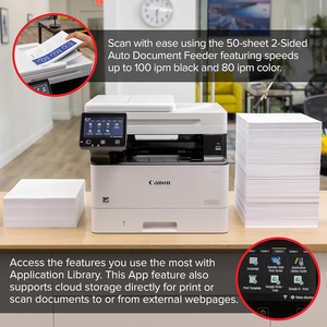 เครื่องพิมพ์เลเซอร์ออลอินวันไร้สายความเร็วสูง Canon ImageCLASS MF462dw สำหรับพิมพ์ ถ่ายเอกสาร สแกน แฟกซ์ พิมพ์สองหน้าอัตโนมัติ และพิมพ์ผ่านมือถือ - Product Image 2