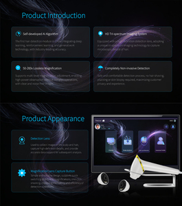 Analyseur de cheveux et de cuir chevelu portable haute qualité avec écran HD pour la détection de la perte de cheveux et l'analyse de la peau et des cheveux - Product Image 3