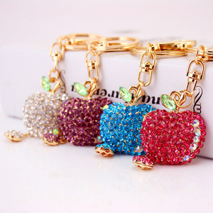 2025 Crystal Diamond Christmas Eve Apple, Christmas Gift Key Chain