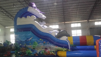 Glissière d'eau gonflable double de 18 pieds ou glissière d'eau gonflable de qualité commerciale sur mesure avec piscine pour enfants