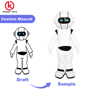 Costume de mascotte de robot souple personnalisé en usine Kinqee personnage mascotte de dessin animé à bulles de conception 3D pour affichage commercial - Product Image 1